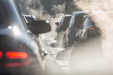 Car exhaust pollution in London